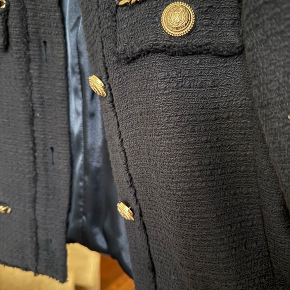 Generation Love Navy Kristen Embellished Tweed Blazer - Picture 2 of 9